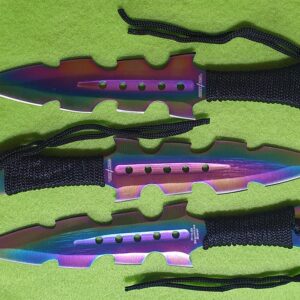 Rainbow Style Throwing Knives