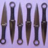 6 Black Kunai Set Throwing Knives