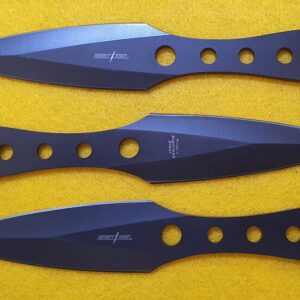 Circle Head Style Throwing Knives (3 Medium Black)